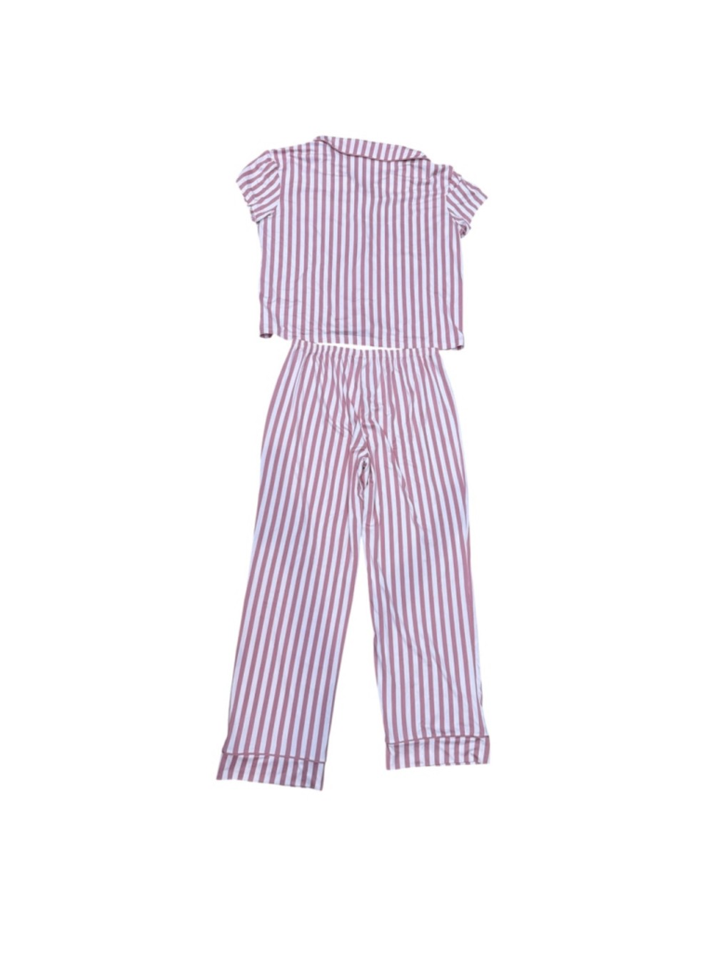 Laura Ashley Pink Striped 2-Piece Pajama Set Women’s Medium - Picture 3 of 7
